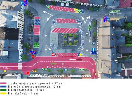 Zmiana stałej organizacji ruchu na Rynku w Strumieniu wraz z legendą