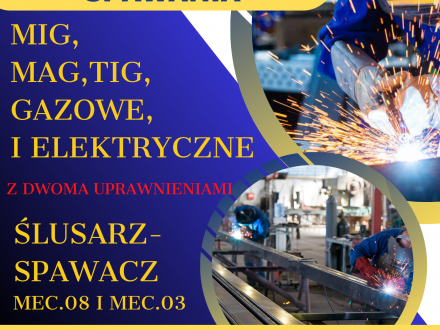 Plakat- bezpłatne kursy spawania