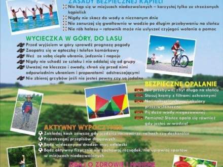 Bezpieczne wakacje plakat