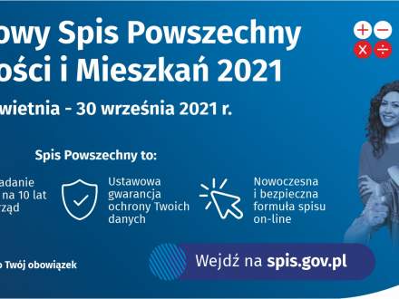 Narodowy Spis Powszechny Ludności i Mieszkań 2021 - grafika