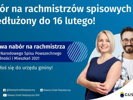 Nabór na rachmistrzów spisowych przedłużony do 16 lutego - grafika