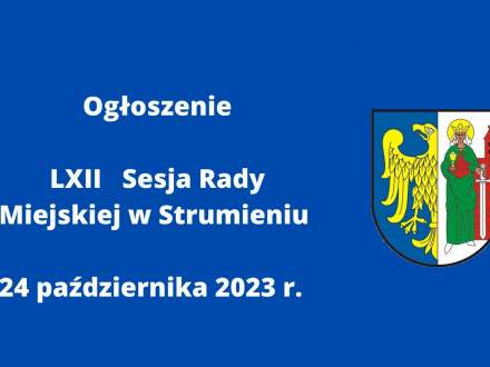 Ogłoszenie o sesji październik 2023