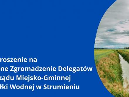 Zaproszenie na Walne Zgromadzenie Delegatów Zarządu Miejsko-Gminnej Spółki Wodnej w Strumieniu