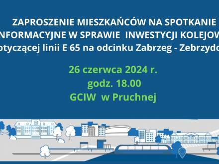 Zaproszenie mieszkańców na spotkanie informacyjne w sprawie inwestycji kolejowej
