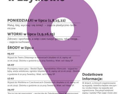 Wakacje w świetlicy w Zbytkowie