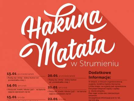 Ferie 2020- świetlica Hakuna Matata