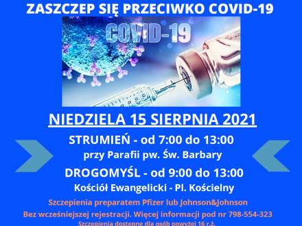 Plakat zaszczep się przeciwko COVID - 19