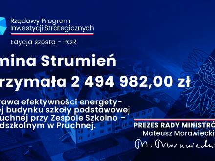 Gmina Strumień otrzymała 2 494 982,00 zł