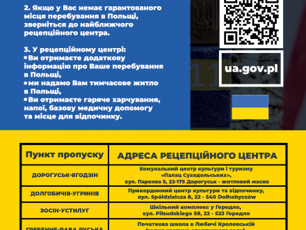 ulotka informacyjna w języku ukraińskim