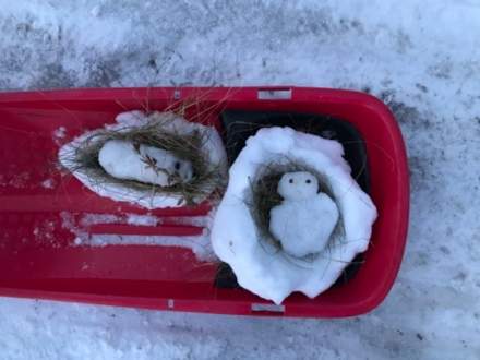 Projektowe zabawy na śniegu