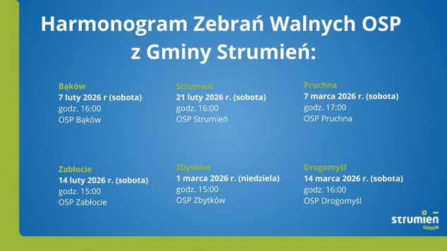 Harmonogram Zebrań Walnych