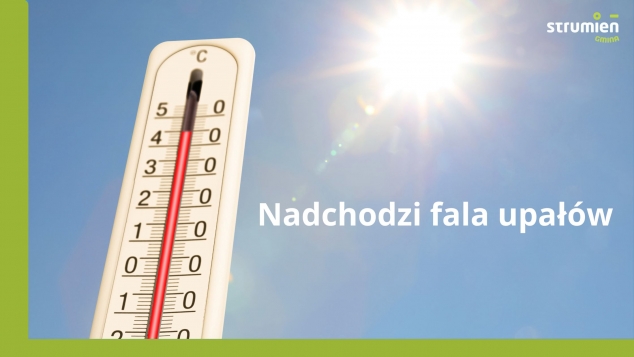 Nadchodzi fala upałów - grafika informacyjna
