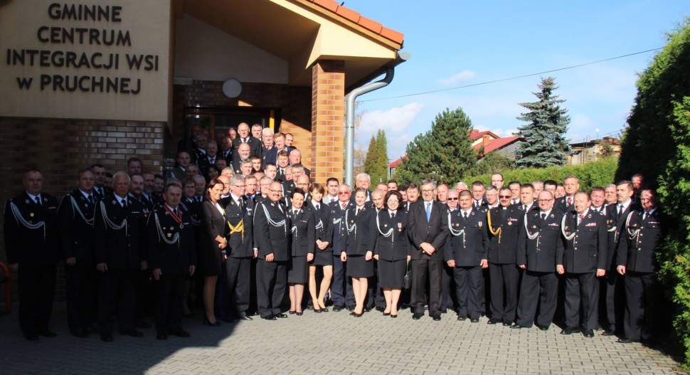 Uczestnicy IV Zjazdu Oddziału Powiatowego OSP RP