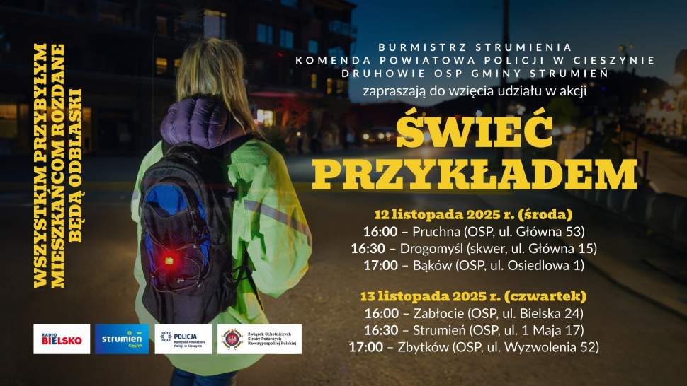 Zapraszamy na akcję "Świeć Przykładem" w gminie Strumień