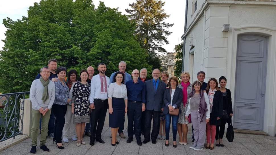 Delegacja z gminy Strumień w Saint Martin la Plaine