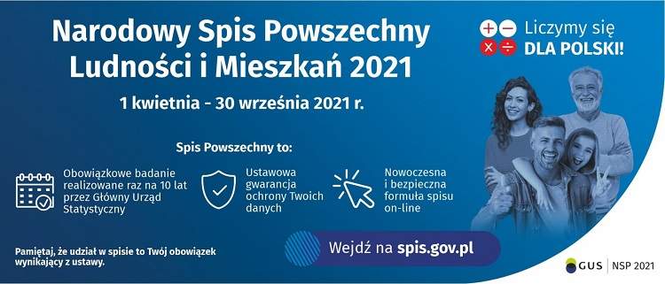 Narodowy Spis Powszechny Ludności i Mieszkań 2021- grafika