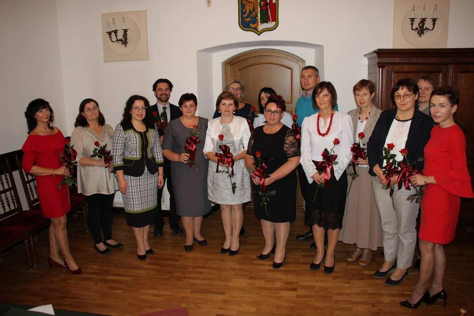 Nauczyciele podczas wręczenia nagród