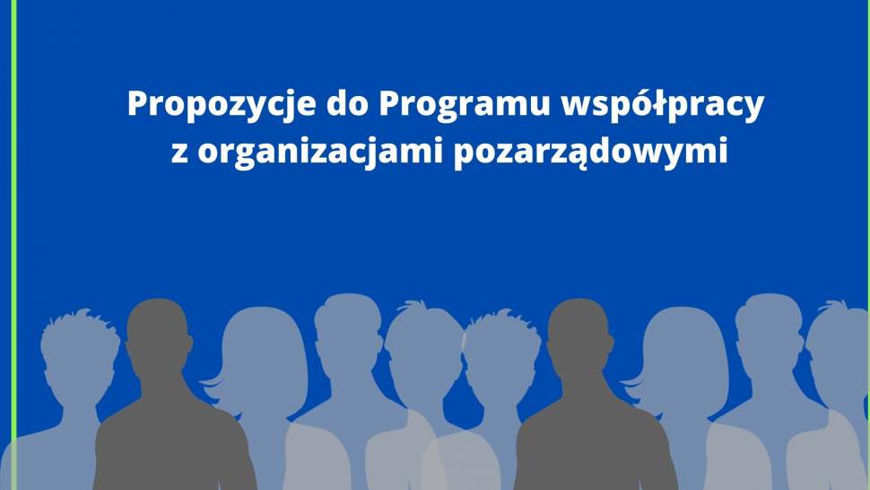Propozycje do Programu współpracy z organizacjami pozarządowymi