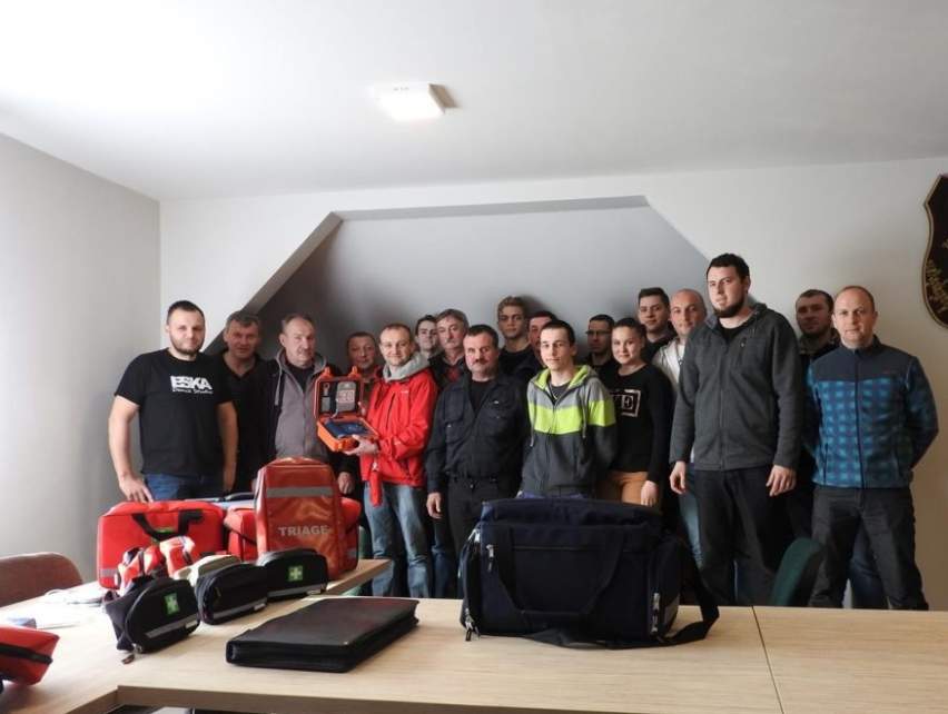 Druchowie z nowym sprzętem fot. dzięki uprzejmości OSP Pruchna