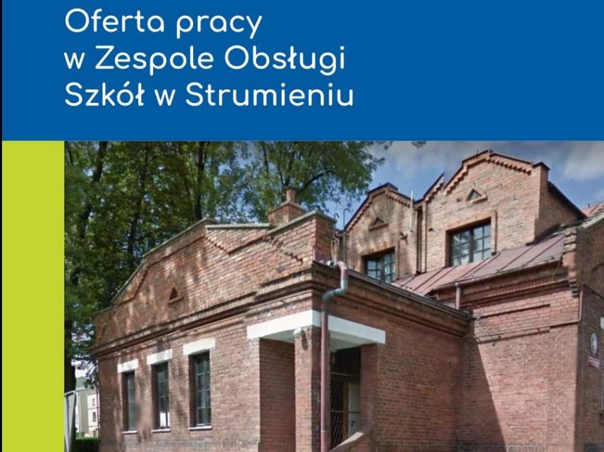 Oferta pracy w Zespole Obsługi Szkół w Strumieniu - grafika informacyjna