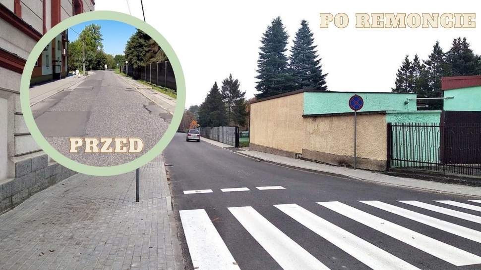 Ul. Pawłowicka przed i po remoncie