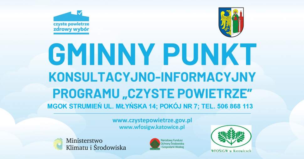 Gminny Punkt Konsultacyjno - Informacyjny Programu "Czyste Powietrze" - grafika