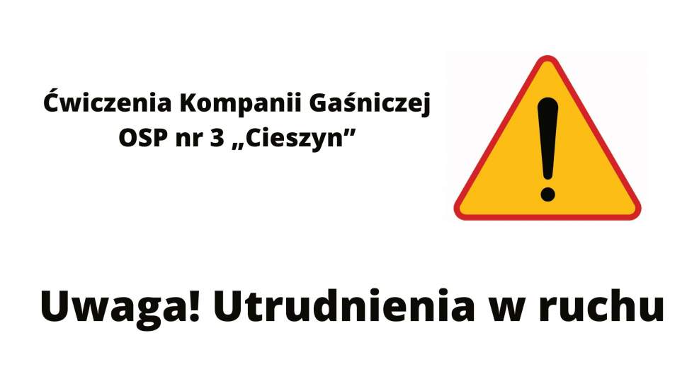 Uwaga Utrudnienia w ruchu - grafika