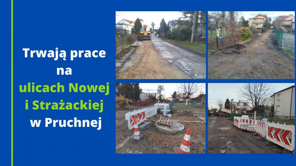 Trwają prace na ulicach Nowej i Strażackiej w Pruchnej