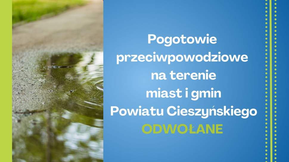 Pogotowie przeciwpowodziowe odwołane