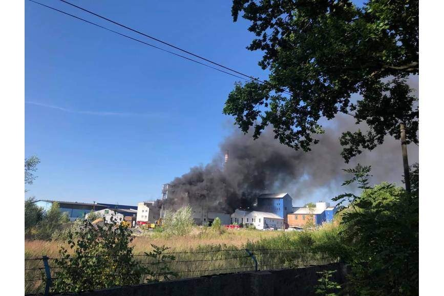 Pożar w Chybiu fot. Przemysław Major