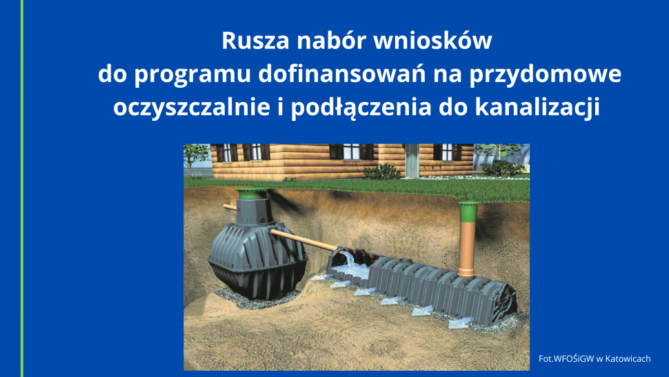 Rusza nabór wniosków do programu dofinansowań na przydomowe oczyszczalnie i podłączenia do kanalizacji