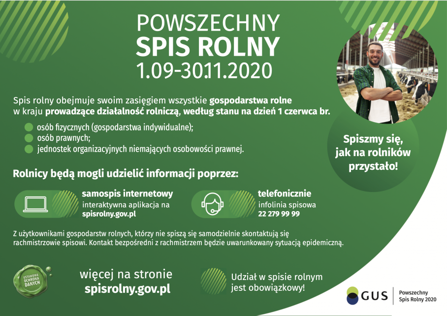 Powszechny Spis Rolny - grafika informacyjna