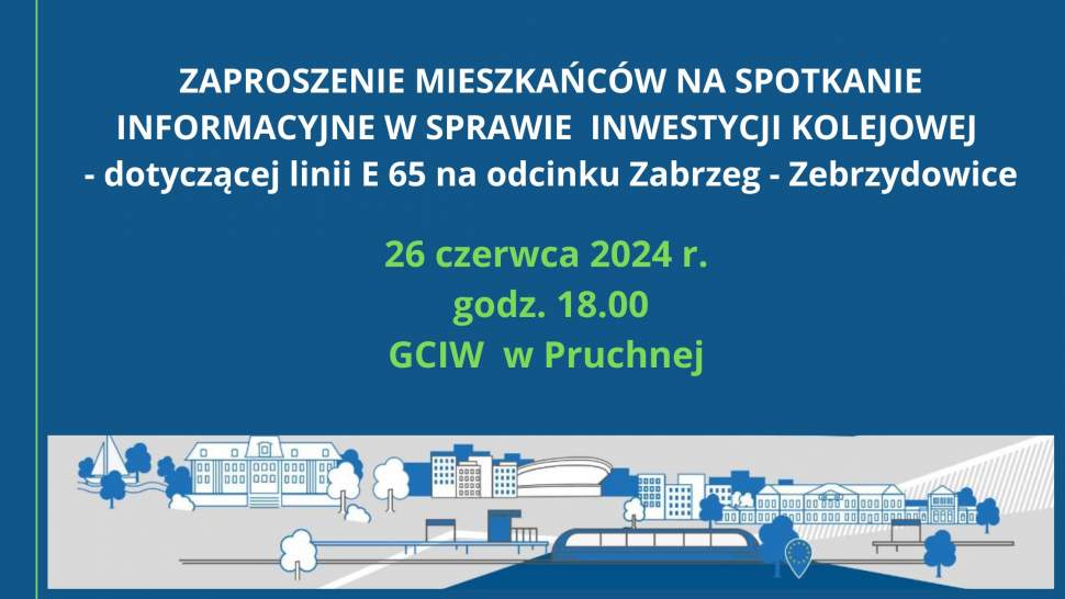 Zaproszenie mieszkańców na spotkanie informacyjne w sprawie inwestycji kolejowej