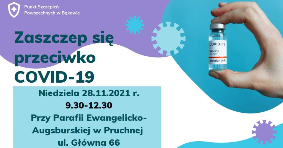 Zaszczep się przeciwko COVID-19 przy Parafii Ewangelickiej w Pruchnej