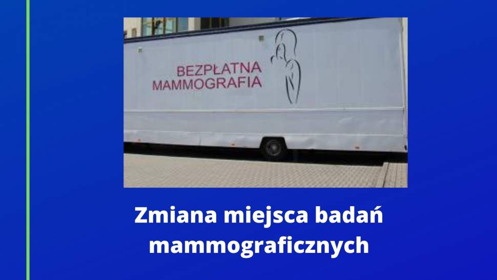 Zmiana miejsca badań mammograficznych